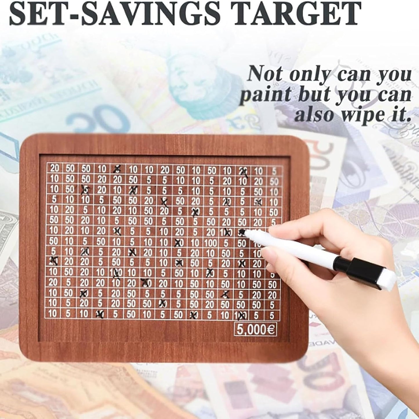 Wooden Savings Box With Counter