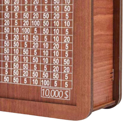 Wooden Savings Box With Counter